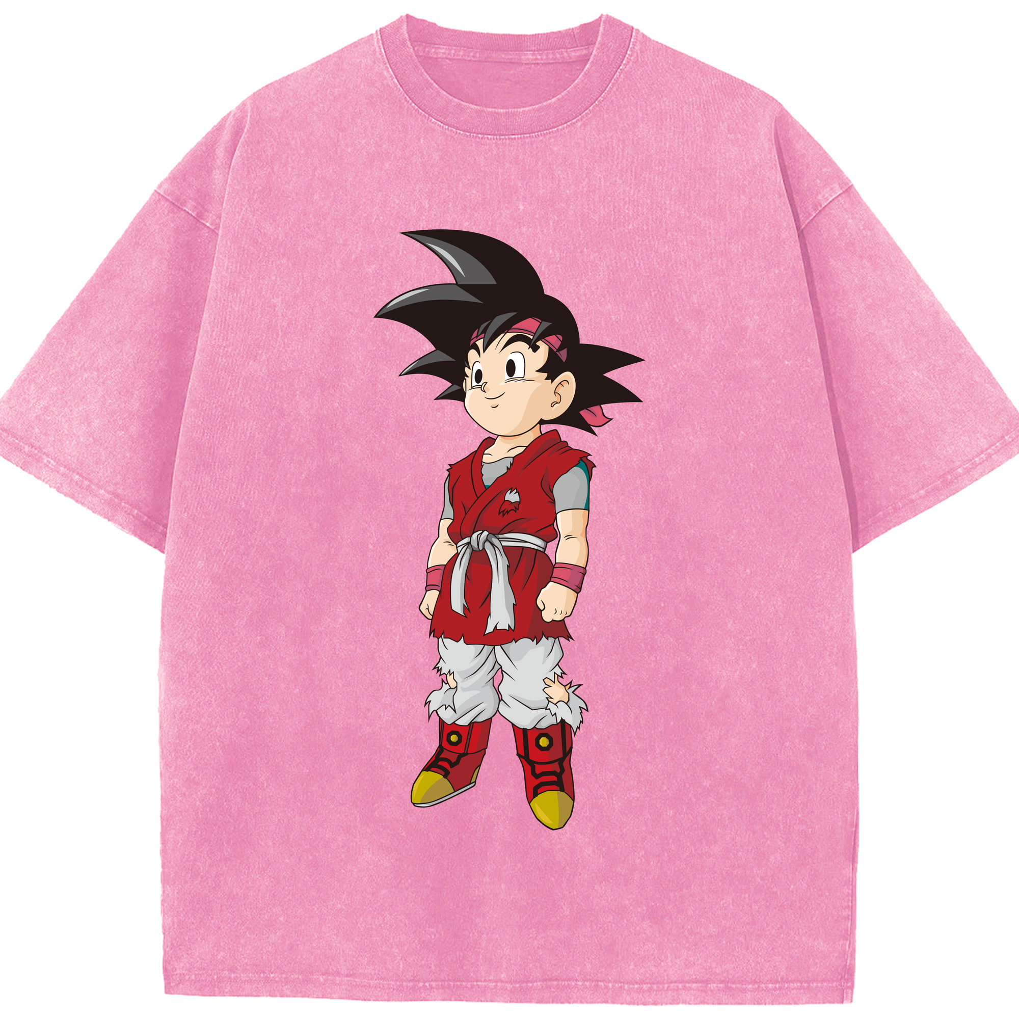 （画像用） ドラゴンボール 孫悟空（そん ごくう）Son Goku カカロット DRAGON BALL Kakarotto 綿100% ヴィンテージ風 半袖Tシャツ（フロントプリント）